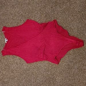 Charlotte Russe Red tank top bodysuit